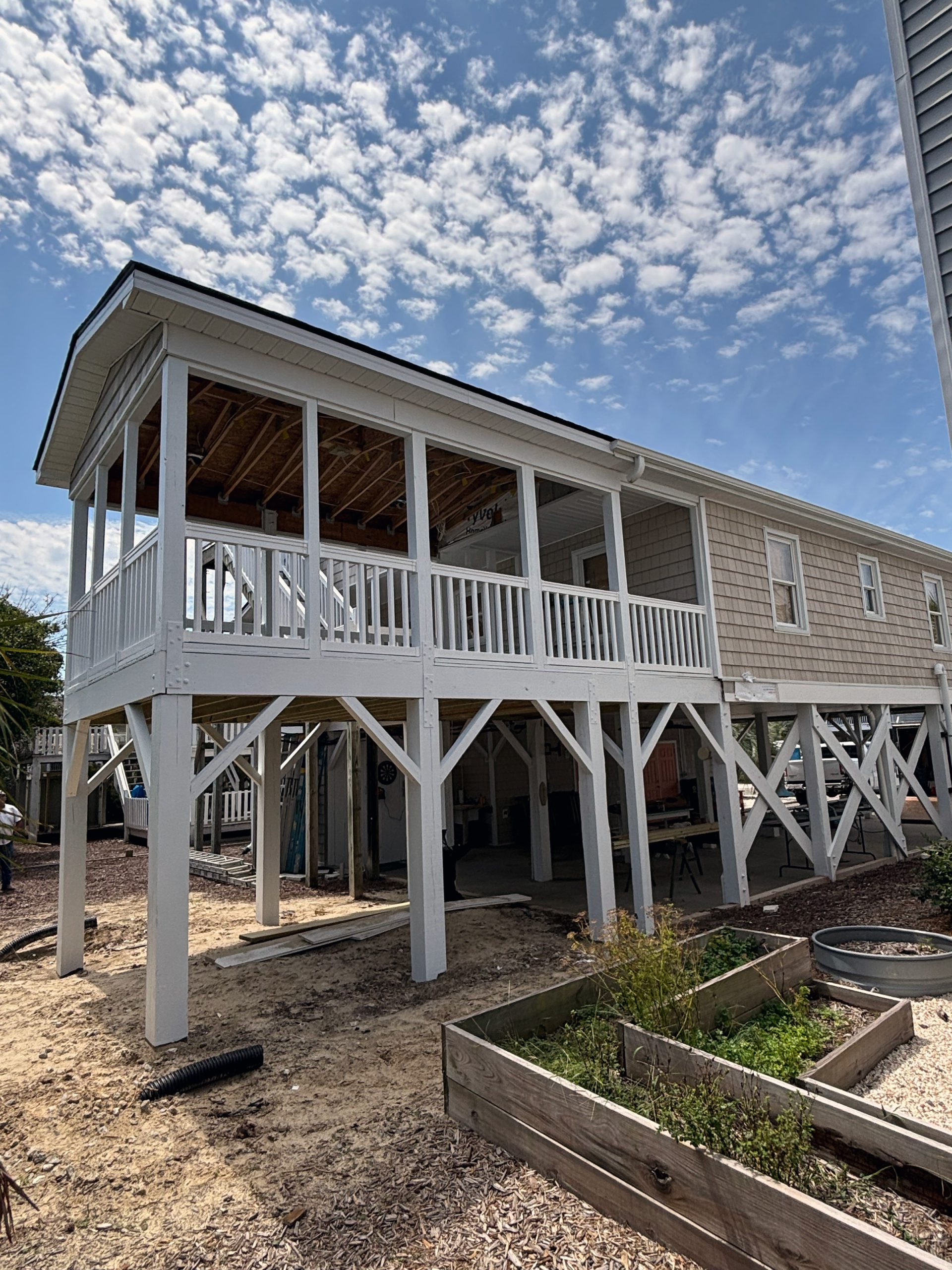 milam customs, Little river, sc, Brunswick county custom homes, deck, patio addition